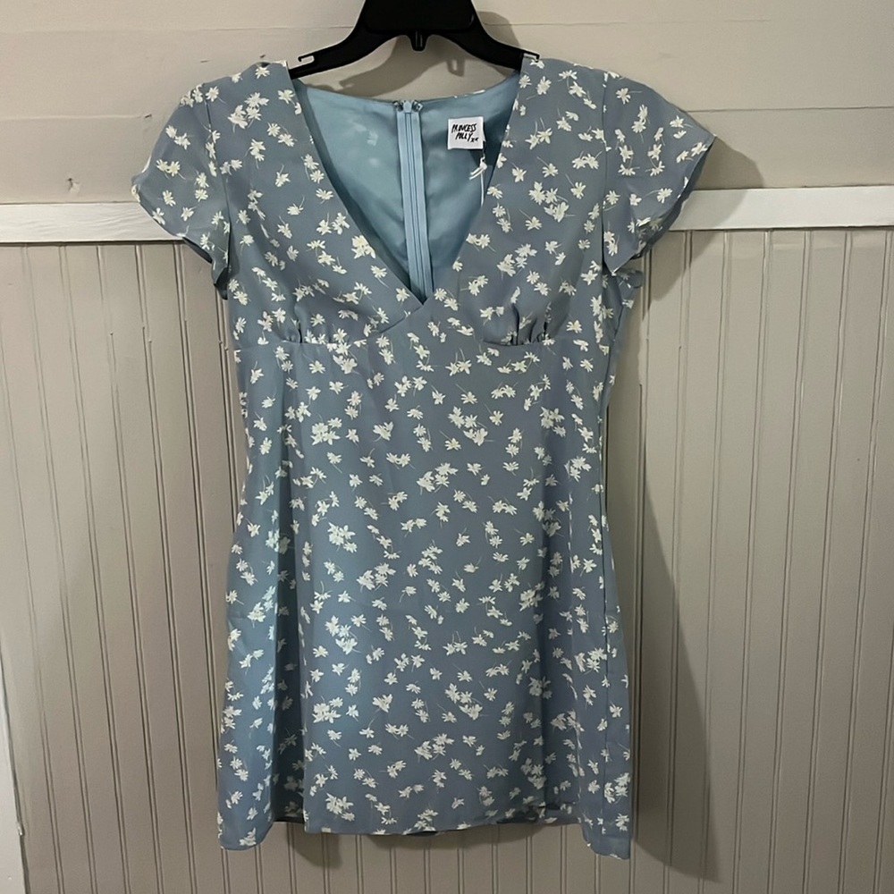 NWT Princess Polly Cartilla Mini Dress Blue Floral‎ size 10